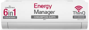 LG AI Convertible 6-in-1 Cooling 2024 Model 1.5 Ton 5 Star Split Dual Inverter 4 Way Swing, HD Filter ...