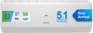 Godrej 5-In-1 Convertible 2024 Model 1.5 Ton 5 Star Split Inverter With Heavy Duty Cooling at Extreme Temperature AC  - White