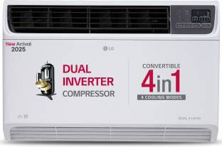 LG 2025 Model Convertible 4-in-1 Cooling 1.5 Ton 3 Star Window Dual Inverter with Faster Cooling and E...