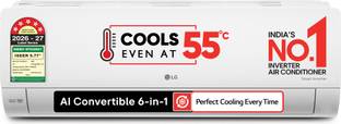 LG 2026 Model 1.42 Ton 5 Star Split Smart Inverter Faster Cooling and Energy Saving, AI Convertible 6-...