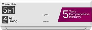 Godrej 5-In-1 Convertible 2024 Model 1.5 Ton 4 Star Split Inverter 4 Way Air Swing And Heavy Duty Cool...