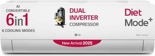 LG 2025 Model 1.5 Tons 3 Star Split Dual Inverter AC