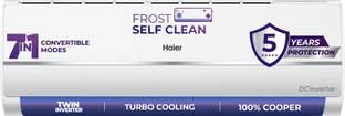 Haier 2025 Model 1 Ton 3 Star Split Dual Inverter Intelli-Convertible 7 in 1 ConvertibleHD Filter, Fro...