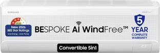 Samsung Bespoke AI 2026 Model 1.5 ton 3 Star Split WindFree Inverter with Wi-fi Energy Saving, Voice C...