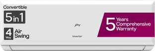 Godrej 2025 Model 5-In-1-Convertible Cooling 1.5 Ton 4 Star Split Inverter 4 Way Air Swing And Heavy D...