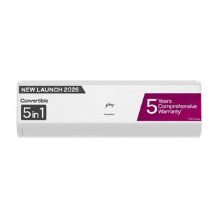 Godrej 2026 Model 1 Ton 5 Star Split Inverter with 5-in-1 convertible | AI Powered| Heavy Duty Cooling...