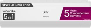 Godrej 2026 Model 1.5 Ton 4 Star Split Inverter 5-In-1 Convertible Cooling, 2 Way Air Swing and Heavy ...
