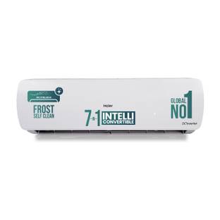 Haier 2025 Model 1.5 Ton 5 Star Split Inverter Intelli-Convertible 7 in1 ConvertibleHD Filter, Frost S...