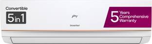 Godrej 5-in-1 Convertible Cooling 2024 Model 1.5 Ton 3 Star Split Inverter i-sense Technology with Blu...