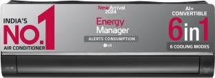 LG AI Convertible 6-in-1 Cooling 2023 Model 1.5 Ton 5 Star Split Dual Inverter 4 Way Swing, HD Filter ...