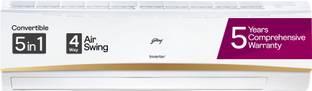 Godrej 5-in-1 Convertible Cooling 2.5 Ton 3 Star Split Inverter With 4 Way Air Swing and Heavy Duty Co...