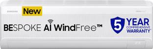 SAMSUNG 2025 Model Windfree Technology,Bespoke AI, 5 Step Convertible 1.5 Ton 3 Star Split Inverter with Powerful cooling & Energy saving, 120% expandable AC with Wi-fi Connect  - White