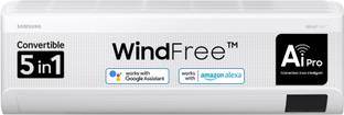 SAMSUNG Convertible 5-in-1 Cooling 2024 Model 1.5 Ton 3 Star Split Inverter WindFree Technology AC with Wi-fi Connect  - White