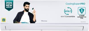 Hisense 2024 Model 1 Ton 3 Star Split Inverter 4-in-1 Convertible With Intelligent 4 modes and PM 2.5 ...