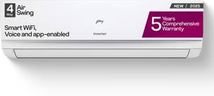 Godrej 2025 Model 5-In-1-Convertible Cooling 1 Ton 3 Star Split Inverter With 4 Way Air Swing and Pure...
