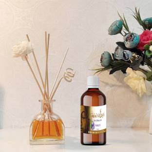 GLOBAL AROMA Floral Diffuser Set Reed Diffuser Set with Violet Home Fragrances, Easy to use -100 ML