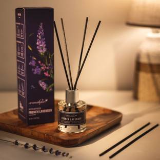 Aromahpure Reed Diffuser with 6 Fiber Reed Sticks | Lavender Room Air Freshener For Home Diffuser Set REED-DIFFUSER