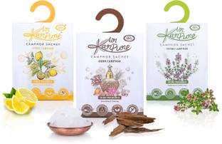 Cycle Karpure Camphor Sachet Combo Oudh, Citrus & Thyme Fragrance Potpourri Sachet