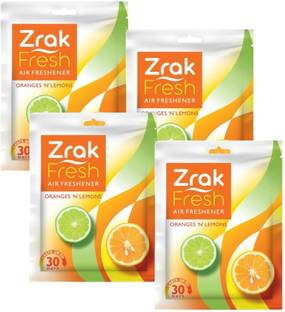 Zrak Fresh (Oranges'N'Lemons) Blocks Perfumed Air Freshener (Oranges'N'Lemons) Fragrance For Home, Bathroom, Toilet, Car & Wardrobe