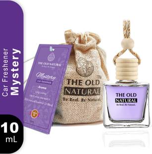 The Old Natural Mystery Car Freshener Diffuser Car Freshener with Essential Oils Fragrance in Glass bottle with Wooden Diffuser Lid | Car Perfume 10ml (Mystery Car Perfume- Pack of 1, 10ml)