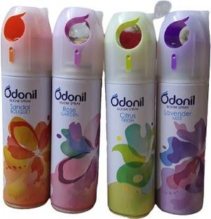 Odonil Sandal, Rose, Citrus, Lavender Spray Air Freshner - Sandal, Rose, Citrus, Lavender (Pack of 4) 4*150ml