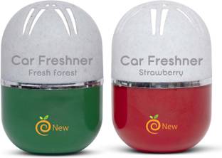 Enew Fresh Forest & Strawberry Car Freshener Diffuser Set RefreshDrive Twist-Activated Car Gel Air Freshener - Fresh Forest