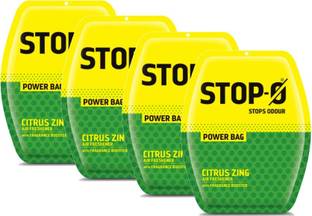 Stop-O Citrus Zing Power Bag- Pack of 4 Gel (4 x 10 g) Automatic Spray Power Bag