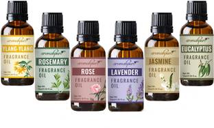 Aromahpure Fragrance Oil - Floral Series | Aroma Oil Home Fragrance | Best for Aromatherapy Aroma Oil Fragrance Oil - Floral Series | 90 ml | Set of 6| Aroma Oil for Home Fragrance | Best for Aromatherapy | Used in Diffusers, Candles, Air Fresheners, Soaps.