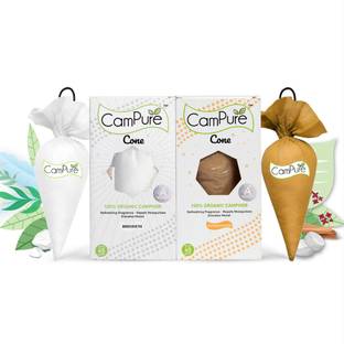 CamPure Cone Air Freshener - Bhimseni & Sandalwood - Pack of 2 Potpourri Cone Air Freshener - Bhimseni & Sandalwood - Pack of 2