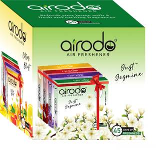 AIRODO Magic Rose, Citrus Blosy, Just Jasmine, Lovely Lavender Blocks Air Freshener Blocks For Bathroom And Toilet |Lasts Up To 45 Days|24H Protection-50gm