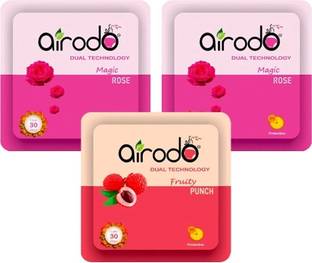 AIRODO Pocket Gel Air Freshener |Mix Scents (Magical Rose | Fruit Punch) (pack of 3) Blocks Pocket Gel Air Freshener |Mix Scents (Magical Rose | Fruit Punch) (pack of 3)
