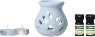 DEVERAUX lemon grass, lavender Diffuser Set whiteceremicburner