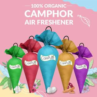 CamPure Cone Combo - Pack of 5 Potpourri Camphor Cone Combo - Room Freshener, Mosquito - Insect Repellent - Pack Of 5