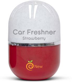 Enew Strawberry Car Freshener Diffuser Set RefreshDrive Twist-Activated Car Gel Air Freshener - Strawberry Scent