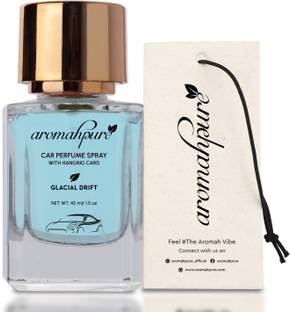 Aromahpure Premium Galcial Drift- Mint Fragrance Golden Cap Car Spray With Hanging Card Car Freshener Spray CAR-MIST