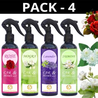 Govita Naturals Rose, Mogra, Lavender, Jasmine Spray Natural fresh Leak Proof Rose+Mogra+Lavender+Jasmine Air Freshener Nice Combo