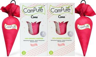 CamPure Cone Rose - Pack of 2 Potpourri Camphor Cone Rose - Room Freshener, Mosquito - Insect Repellent - Pack Of 2