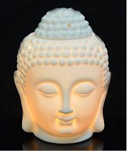PEEPRESION Ceramic Buddha Essential Oil Burner Diffuser With 2 T-candles Ceramic Tealight Holder