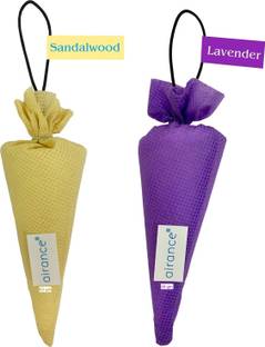 Airance Sandalwood, Lavender Blocks, Diffuser Camphor Cone Car Air Freshener - Sandalwood & Lavender