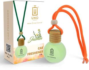 UNO AROMA Jasmine Car Freshener Diffuser Car Freshener Hanging/Car Perfumes Accessories Long Lasting Good Smell Fragrance