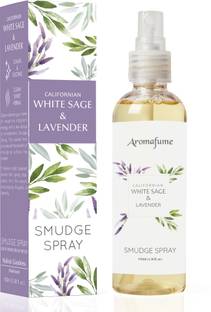 Aromafume White Sage & Lavender Spray White Sage & Lavender Smudge Spray|100Ml/3.3 Oz|Sage Spray For Cleansing Negative Energy & Protection|Non-Toxic|Room Spray For Spiritual Cleansing, Smokeless Sage Smudging