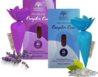 indimyst Camphor Cone Combo (Lavender & Pure Camphor) - Pack of 2 Potpourri INCC10