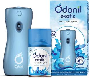 Odonil Exotic Automatic Spray | Machine + 1 Refill | Ocean Breeze | 2200 Sprays Automatic Spray, Spray Exotic Automatic Spray | Machine + 1 Refill | Ocean Breeze | 2200 Sprays