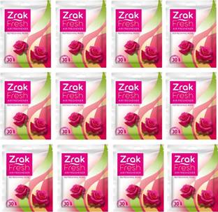 Zrak Refreshing Rose Car Freshener Blocks Pocket Air Freshener