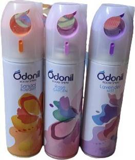 Odonil Sandal, Rose, Lavender Spray Room Spray (Sandal, Rose, Lavender) (3 x 171 ml)