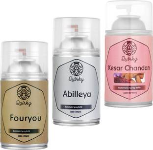 Quirky Fouryou, Abilleya, Kesar Chandan Automatic Spray, Refill Fouryou Abilleya Kesar Chandan Automatic Air Freshener Refill
