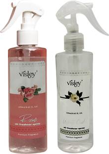 Visley Breathe in Bliss — Rose & White Oud, Nature’s Perfect Harmony Spray Rose + White Oud Air Freshener (2 x 250 ML)