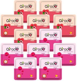 AIRODO Power Pocket Gel Air Freshener | Assorted Mix Scents | Pack of 12 Refill Power Pocket Gel Air Freshener