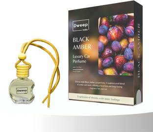 Dweep India Black Amber Car Freshener Diffuser Black Amber Car Fragrance