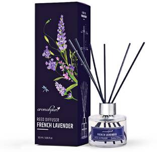 Aromahpure Reed Diffuser with 6 Fiber Reed Sticks | Lavender Room Air Freshener For Home Diffuser Set REED-DIFFUSER